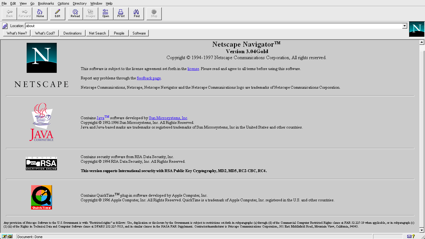 Netscape, the first browser that I ever used.