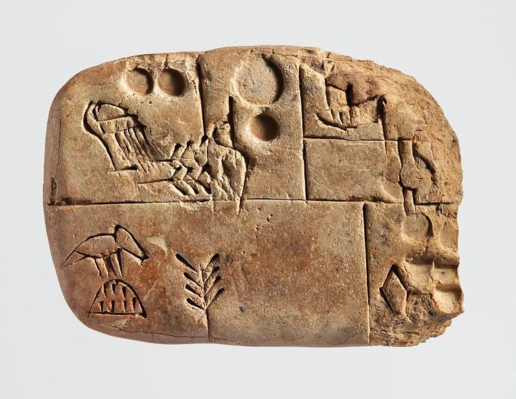 Cuneiform tablet: administrative account concerning the distribution of barley and emmer.